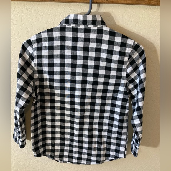 Wonder Nation Boy’s Buffalo Long Sleeve Cotton Shirt. Used. Sz S. Back-White - Picture 2 of 5